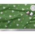 thumbnail image 2 of Soimoi Green Rayon Fabric Heart & Dots Print Fabric by the Yard 42 Inch Wide, 2 of 5