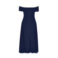 thumbnail image 4 of Women's Sexy Strapless Backless Dress - Deep V Neck, Ruffle Sleeves, Tie-Back Design, Solid Color Party Evening Dress, 4 of 4