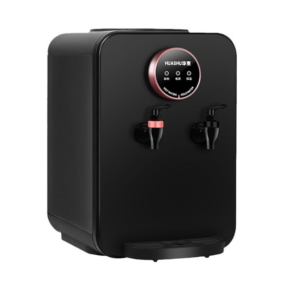 Tnarru Countertop Water Dispenser Bedside Drinking Machine Compact Easy to Use Hot and Room Temperature for Bedside Apartment Office Black