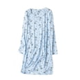 thumbnail image 1 of Pyjama pour Femme en Coton, Chemise de Nuit, Tenue de Sommeil à Manches Longues, Chemise Décontractée à Imprimé, Robe de Nuit, Pyjama pour Femmes, 1 of 4