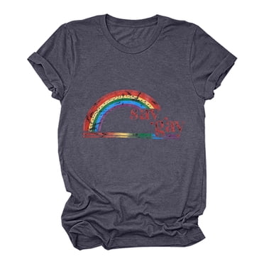 Pisexur Pride Shirt T - Femme Arc-en-Ciel T-Shirts Graphiques Say Gay T-Shirt à Inscription LGBT Égalité T-Shirts Décontractés Manches Courtes Hauts