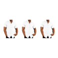 thumbnail image 4 of pitrice Chemise Homme à Simple Boutonnage Été Boutonnée Col Rabattu Chemises Polyester Mode Vêtements Cadeau d'Anniversaire Blanc TG 3Set, 4 of 6