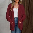 thumbnail image 1 of Mode Automne pour Femmes Cardigan pour Femmes Chandail Mode Manches Longues Longueur Moyenne Confortable pour le Trajet Coupe Ample Chandail pour Femmes Vêtements d'Automne pour Femmes en Liquidation, 1 of 6