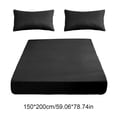 thumbnail image 3 of Double Bed Fitted Sheet | Non-Slip All-Inclusive Mattress | Soft Polyester Fiber, Elastic Corners, Fits 200x150cm | Multicolor | Wrinkle Resistant | Secure Stay | Multipurpose Cover, 3 of 6