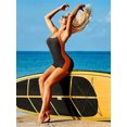 thumbnail image 3 of Women's One Piece Swimsuits Boyleg Sports Training Modest Swimwear, 3 of 7