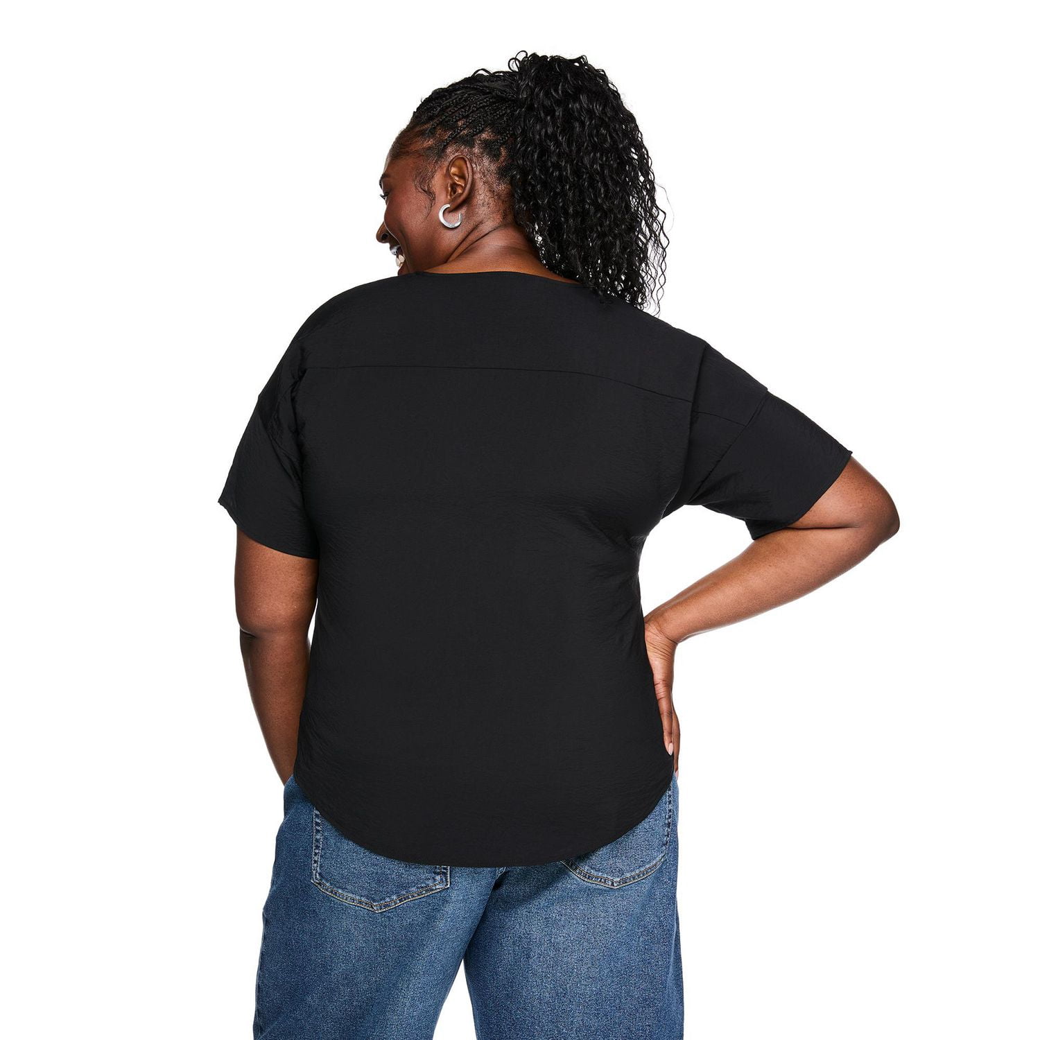 Lane Bryant Women's Plus Short-Sleeve Printed Top