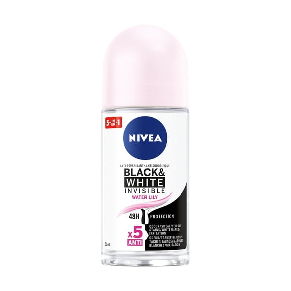 NIVEA Black & White Invisible 48H Protection Antisudorifique à Bille - Nénuphar