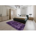 thumbnail image 4 of Ahgly Company Indoor Round Abstract Orchid Purple Persian Area Rugs, 5' Round, 4 of 6