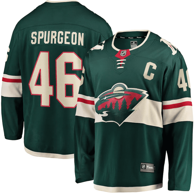 Jared Spurgeon Minnesota Wild NHL Fanatics Breakaway Home Jersey, Large