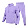 thumbnail image 5 of Mens Long Sleeve, Tracksuit with Hooded Pullover and Elastic Waist, 5 of 5