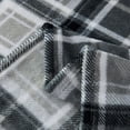 thumbnail image 2 of Mainstays Plush Blanket Gray Plaid K, 2 of 4