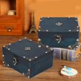 thumbnail image 2 of Wooden Vintage Storage Box Chest Treasure Box, Decorative Small Keepsake Box Jewelry Trinket Chest, Antique Style Storage Organizer Container for Keepsakes Treasures Jewelry, 2 of 9