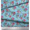 thumbnail image 2 of Soimoi Poly Georgette Fabric Leaves & Floral Artistic Print Sewing Fabric Yard 42 Inch Wide, 2 of 4