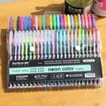 thumbnail image 3 of LSLJS 48pcs Gel Pens Gel Refills Rollerball Neon Glitter Pen Drawing Colors 60ml, Home Accessories, 3 of 9
