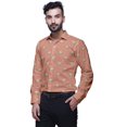 thumbnail image 4 of BESTMAN Formal Shirts For Men Slim Fit Printed Full Sleeve Shirts For Men, 4 of 5