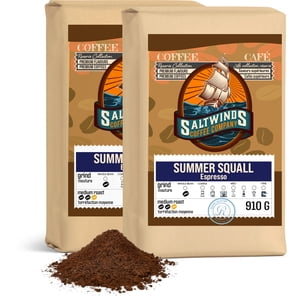 Espresso d'Escouade d'été (2 × 910 g Terrains fins) Air Smooth, Bold & Espresso rééquilibre Roast. Maritime canadienne Roasted