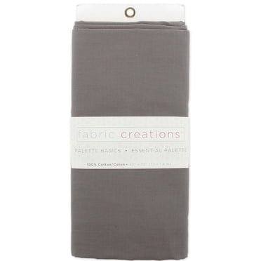 FABRIC CREATIONS 100% Cotton Solid Pre-Cut 1.83 m (2 yd) × 1.1 m (1.2 yd) Grey, Gray