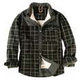 thumbnail image 4 of Men's Winter Jacket Jacket Plaid Plus Velvet Plus Size Winter Windproof And Warm Hooded Pure Cotton, 4 of 9
