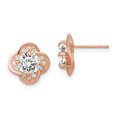 thumbnail image 1 of 10K Tiara Collection Rose Gold Polished CZ Post Earrings 10YC389R, 1 of 2
