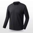 thumbnail image 1 of AherBiu Plus Size Men's Long Sleeve Shirts Crewneck Quick Drying Lightweight Athletic Tees Running Workout Active Pullover Tops, 1 of 7