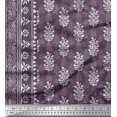 thumbnail image 2 of Soimoi Modal Satin Fabric Leaves Panel Printed Fabric 1 Yard 42 Inch Wide, 2 of 3