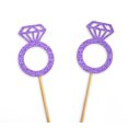thumbnail image 2 of Darling Souvenir| Wedding Engagement Ring Cupcake Toppers| Party Dessert Decorations - Pack Of 20, 2 of 3