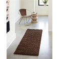 thumbnail image 1 of Unique Loom 3136085 2 ft. 2 in. x 6 ft. 5 in. Solid Shag Runner Rug, Chocolate Brown, 1 of 2