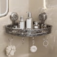 thumbnail image 4 of Corrugated Suction Cup Storage Rack Light Style No-Drill Bathroom Shower Wall Organizer Shelf for Kitchen Hotel, 4 of 4