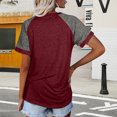 thumbnail image 4 of Plebaso T-Shirts Femmes Manches Courtes Bloc de Couleur Col Rond Tee-Shirts Amples Blouses d'Été Tops, 4 of 7