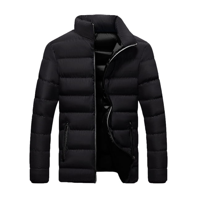 Mikilon Cardigan Décontracté pour Hommes, Col Montant, Fermeture Éclair, Veste en Coton Chaude