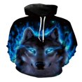thumbnail image 1 of POINTERTECK Sweat à Capuche Graphique Animal 3D Loup pour Femmes et Hommes, Pull m, 1 of 6