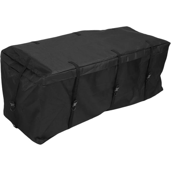 Hitch Cargo Carrier Bag Waterproof Weatherproof Large Storage Travel Bag with Adjustable Straps for Car Truck SUV Van Hitch Trays Baskets 600D Oxford Fabric 135x51x51cm