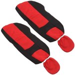 Greenadscape 3Pack Red Cotton Car Seat Cover Universal .7x22in