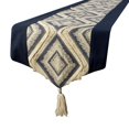 thumbnail image 1 of La HomeCentric décoratif bleu Table Runner 14 x 72 pouces marocain Jacquard tissu motif géométrique style contemporain - Aissa, 1 of 10