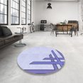 thumbnail image 4 of Ahgly Company Tapis d'Intérieur Lavable en Machine Carré Transitionnel Lavande Bleu, 8 Pieds Carré, 4 of 7