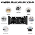 thumbnail image 4 of Cusimax Upgraded 1800W Double Electric Hot Plate,Induction Cooktop,Concealed Handle, Precise Temp Controls, Works with All Cookware & Easy to Clean, 4 of 7