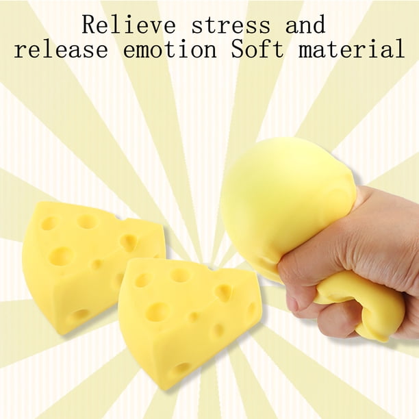 Carré Squishy au Fromage | Jouet à Presser en Forme de Fromage Jaune | pour réduire la Forme Mignonne, Fournitures de fête pour Adolescents