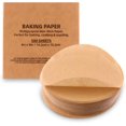 thumbnail image 1 of 500 Pcs Parchment Paper Baking Sheets Round 4 Inch,Round Cake Pan Parchment Liners,Baking Parchment Non-Stick Baking Parchment Paper Circles,Baking Air Fryer Steaming Bread Cup Cake(Brown-4"), 1 of 6