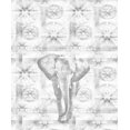thumbnail image 1 of Soimoi Viscose Chiffon Fabric Elephant & Wheel Panel Printed Craft Fabric by the Yard 42 Inch Wide, 1 of 3