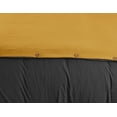 thumbnail image 3 of Swift Home Reversible Ultra Soft Solid Duvet Cover Set with Decorative Button Closure, Queen, Mustar, 3 of 3