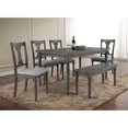 thumbnail image 3 of Best Master Table de Salle à Manger Demi-Bouleau de Style Transitionnel avec Dessus en Bois, Gris Fumé, 3 of 3