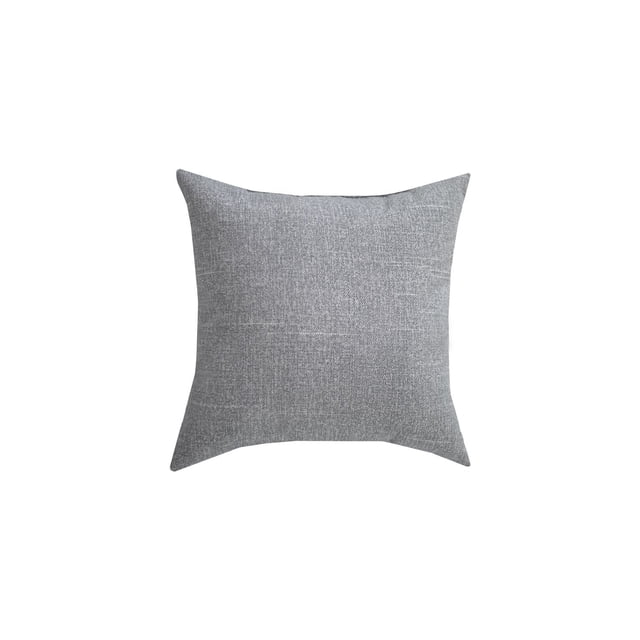 Coussin Carré à Lancer - Lot de 2 en Gris, Fabriqué en Tissu 100 % polyester avec une surface Texturée, Mesurant 16 x 16 x 6 Pouces, Résistant à l'Eau et Conçu pour une Utilisation Extérieure avec une protection de 500 Heures UV, Montré Orienté vers l'Avant sur un Fond Blanc, Idéal comme Coussins de Chaise de patio et d'Extérieur, Convient Aussi comme Coussins de Sol Décoratifs.