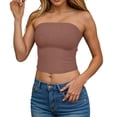thumbnail image 1 of Weiqiqre Spring+Tops+for+Women Strapless Crop Tops Basic Backless Sleeveless Bandeau Going Out Cute 2025 Summer Clothes, 1 of 4