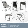 thumbnail image 3 of Costway Ensemble de 5 Chaises Pliantes à Sangle pour Patio, Ottoman, Table, Appui-Tête Portable, Extérieur, Plage, 3 of 10