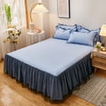 thumbnail image 1 of Defend Slip Mattress Cover Mesh Bed Skirt Protector With Dusts Barrier Suitable For Home Decoration 59x79in, 1 of 6