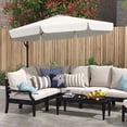 thumbnail image 2 of Outsunny 11FT Offset Hanging Patio Umbrella for Backyard, Cream White, 2 of 10