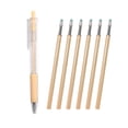 thumbnail image 1 of FlyFlise 1pc Refillable & Retractable Gel Ink Pens 0.5mm Black Ink Gel Pen with 6 Ink Refills for Office School Students Adults, 1 of 8