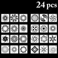 thumbnail image 2 of 24PCS Painting Stencil DIY Mandala Pattern Drawing Template Journal Stencil, 2 of 10