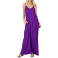 thumbnail image 1 of Robe Longue Maxi d'Été pour Femme Sans Manches à Bretelles, Style Bohème, Col en V, Caftan, Robe Soleil, 1 of 2