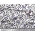thumbnail image 3 of Soimoi Modal Satin Fabric Leaves & Floral Block Print Fabric by The Yard 42 Inch Wide, 3 of 3
